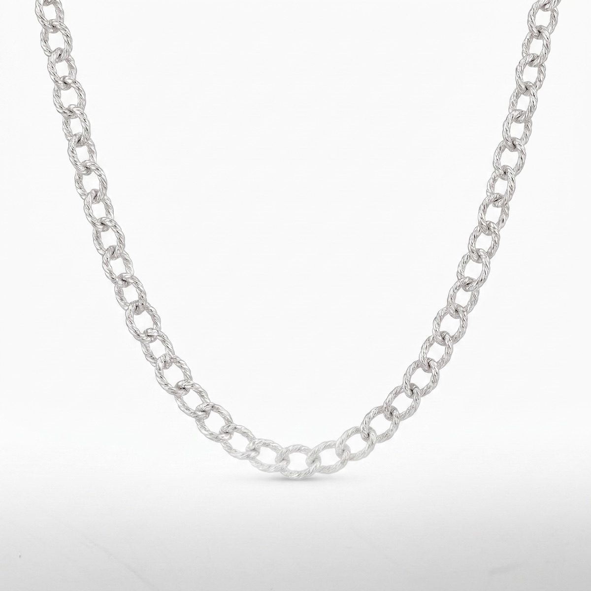 Chaîne Fatima sur fond blanc — Argent 925 Sterling